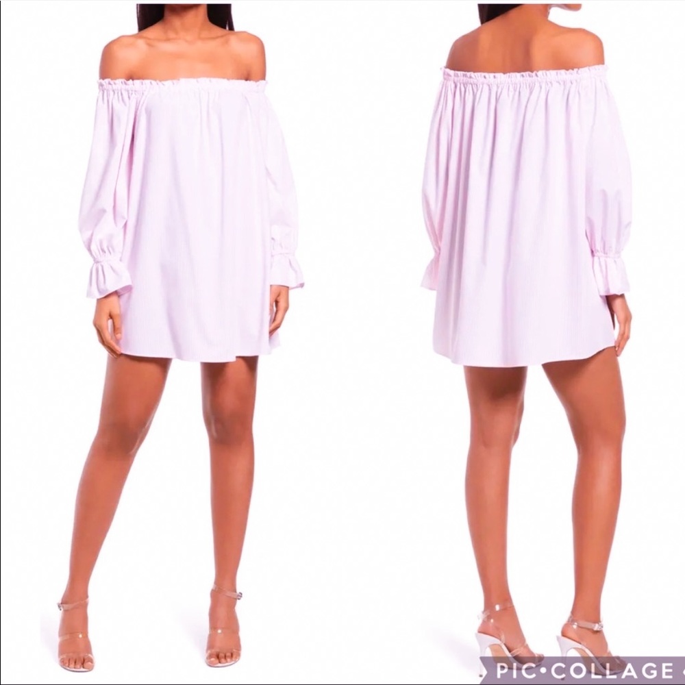 WAYF Womens L off shoulder tunic dress